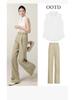 Women's French Style Sleeveless Polo Collar White Shirt - Versatile Spring/Autumn Casual Wear