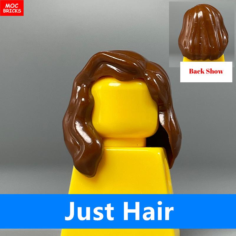 10pcs MOC Bricks 1014 1025 4cm Figure Female Women Hairs Assembled Particles Building Blocks Accessories Kids Toys Plastic Dolls