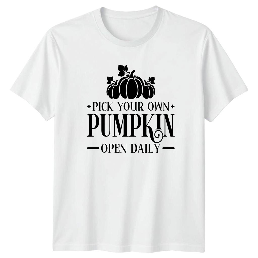 Pick Your Own Pumpkin Open Daily TShirt Autumn Fall Seasonal Halloween