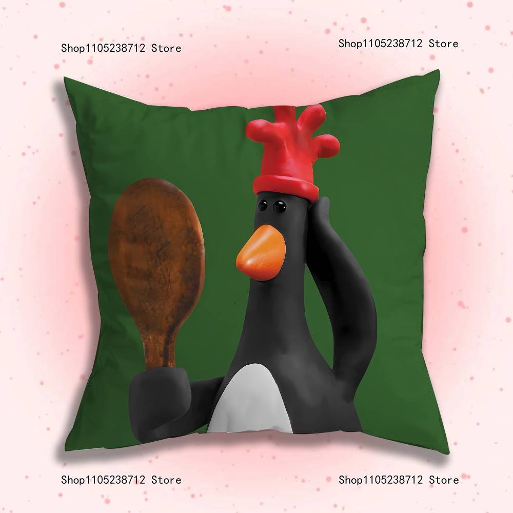 ANIME W-WallaceS G-Gromit Pillow Case Plush Fabric Soft Pillowcase Double Sided Print Sofa Cushion Cover Throw