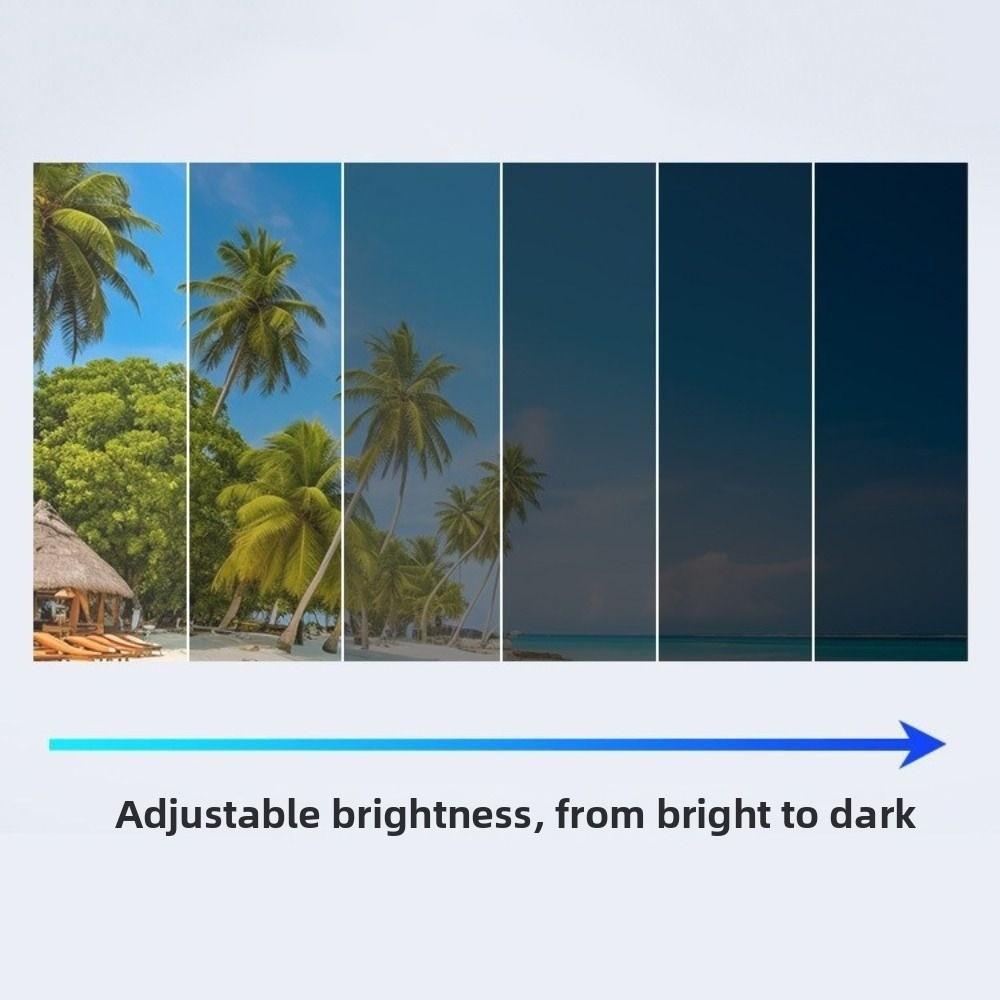 Round Adjustable Dimming Glasses 9 Level Dimming Fishing Sunglasses Outdoor Eyewear  Men Women