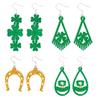 St Patricks Day Shamrock Earrings Made From Acrylic