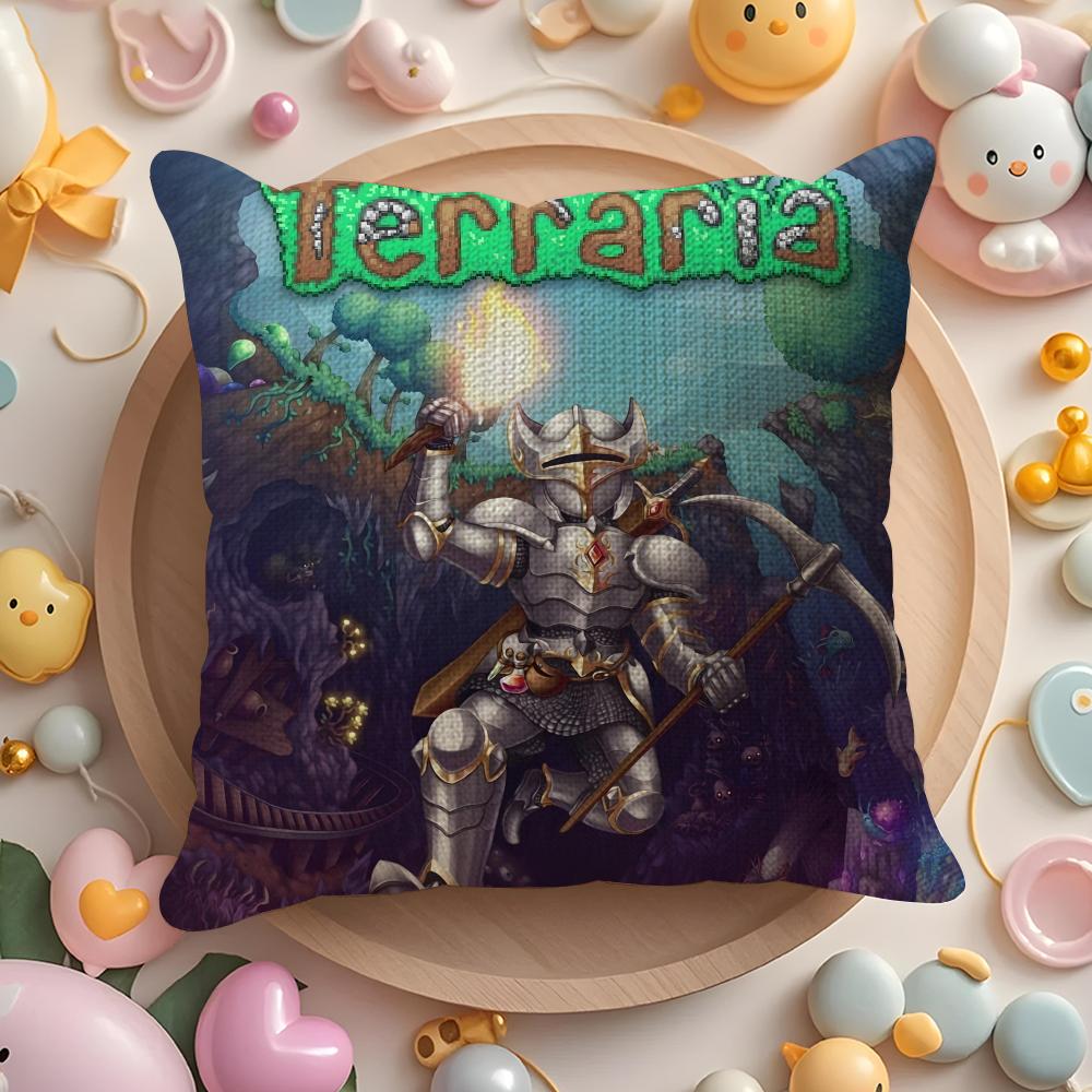 2D Sandbox Adventure Game Terraria-T Pillow Case Pattern Printed Pillowcase for Living Room Sofa Cushion Cover & Bedroom Decor