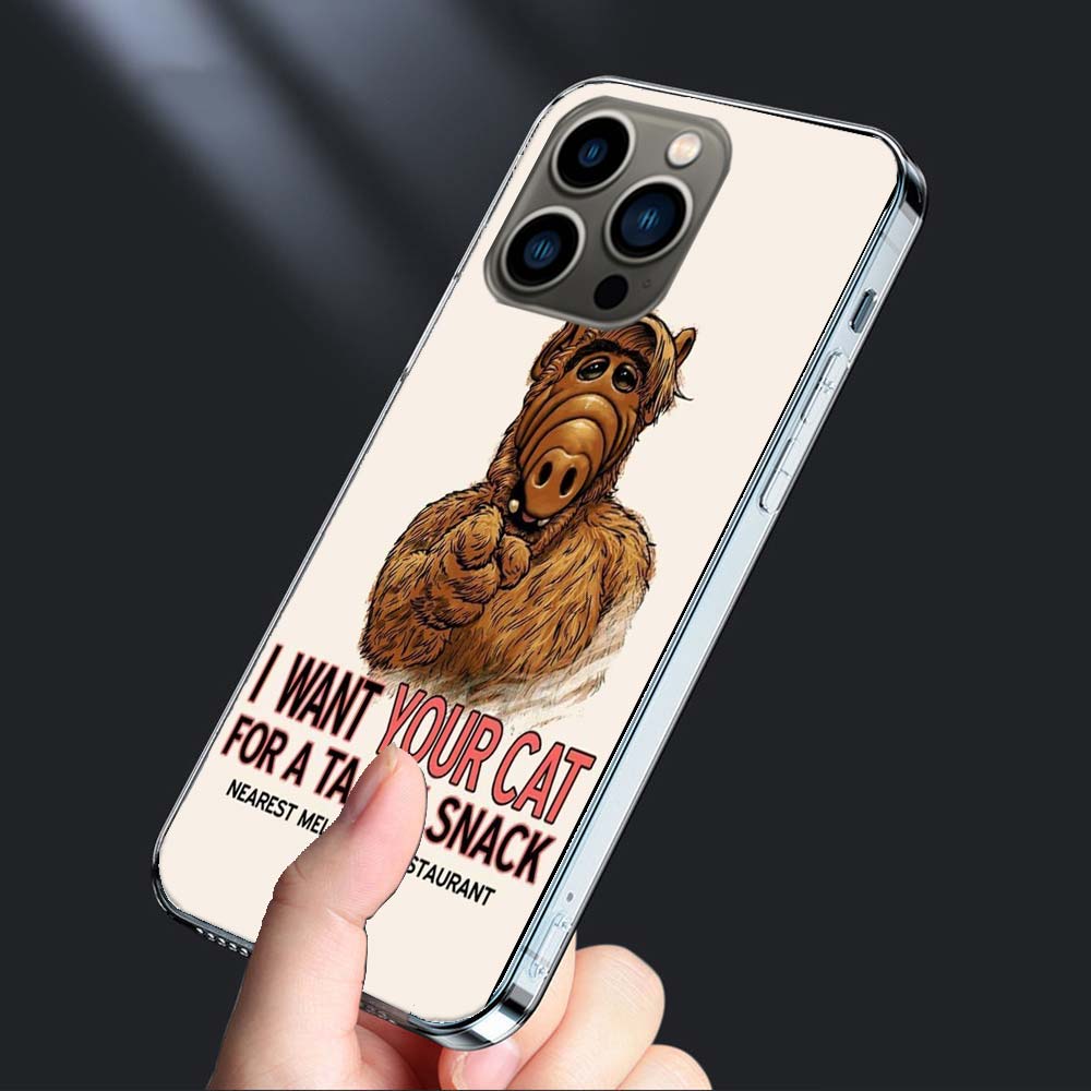 Alf TV Series Phone Case For Iphone 16E 15 Pro 14 Plus 17E 16 17 Pro Max Air 11 12 13 Mini Shockproof Capa Cute Cover TPU Cle