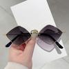 Women Y2k Metal Irregular Rhombus Sunglasses Women for Men New Vintage Punk Hip Hop Popular Decor Sun Glasses