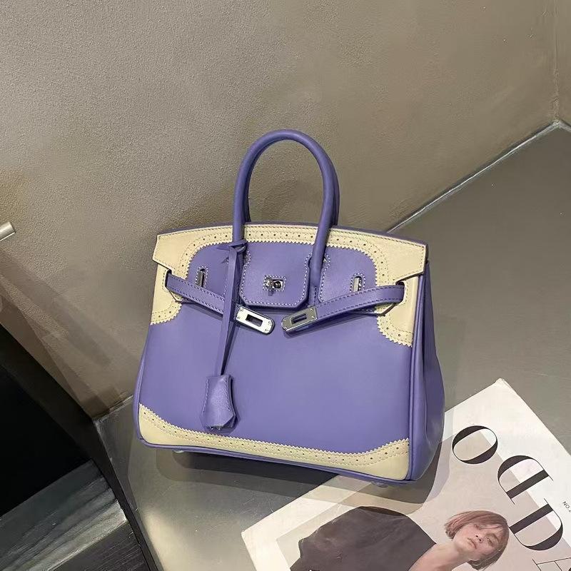 2026 New Leather Women's Bag First Layer Cowhide Swift Lace Platinum Bag Portable Shoulder Women's Bag Cross-border Wholesale