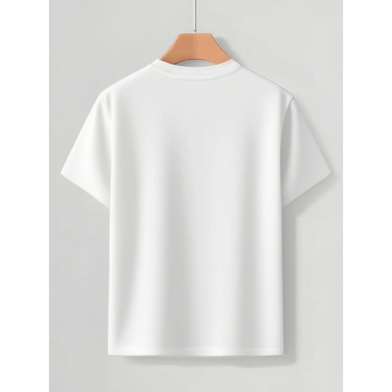 European Sizes Men's - Hard Boy Short Sleeve T-Shirt, Featuring the Classic "TOPGUN" Air Combat Emblem, with a Trendy and Cool Design