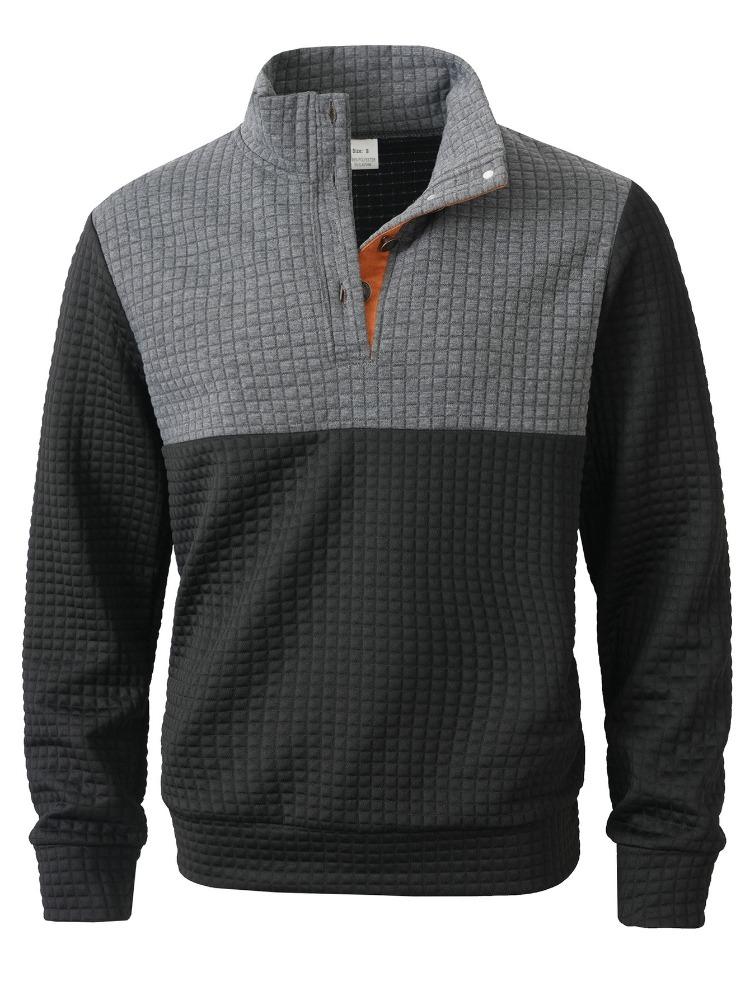 Casual Sports Sprin Autumn Winter Outdoor Splicing Colour Button Sweater Jacket Moisture Wicking Comfortable Fit Skin-friendly Breathable Tops