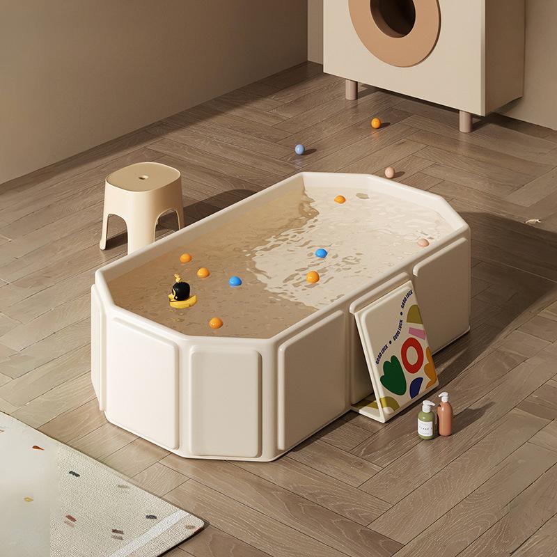 

Складные детские ванночки Прочные детские ванночки Портативные ПВХ Утолщенные Горячие Большие Ванны с Душем Для Использования в Машине Для Младенцев Новорожденных Детей белый