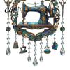 Decorative Pendant for Craft Room Vintage Sewing Machine Crystal Wind Chime, Acrylic Outdoor Hanging Suncatcher, Style Artistic Ornament Colorful