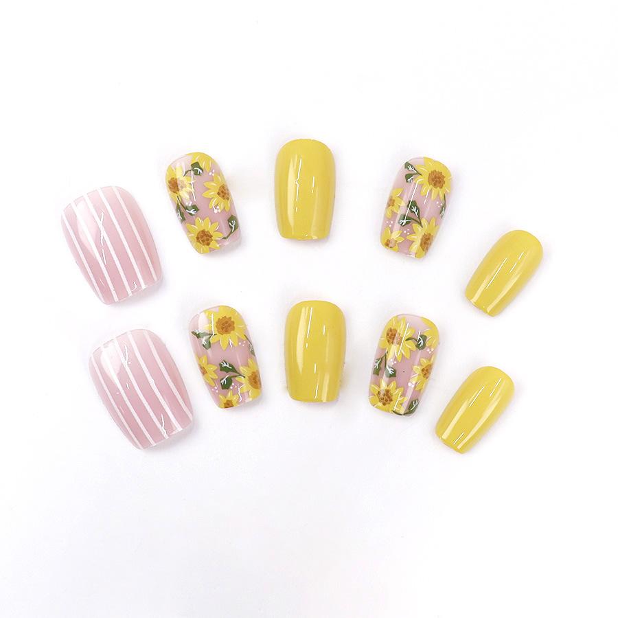 30 Piezas Celebridades de Internet Viento fresco pequeño Retro Pintura al óleo Girasol Temperamento Moda Versátil 30 piezas usar armadura