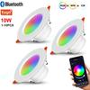 1-10PCS RGB LED Downlight RGBW+CW+CCT Dimmable Spotlight 10W Bluetooth Smart Iling Light Voi Control for Alexa Google Home