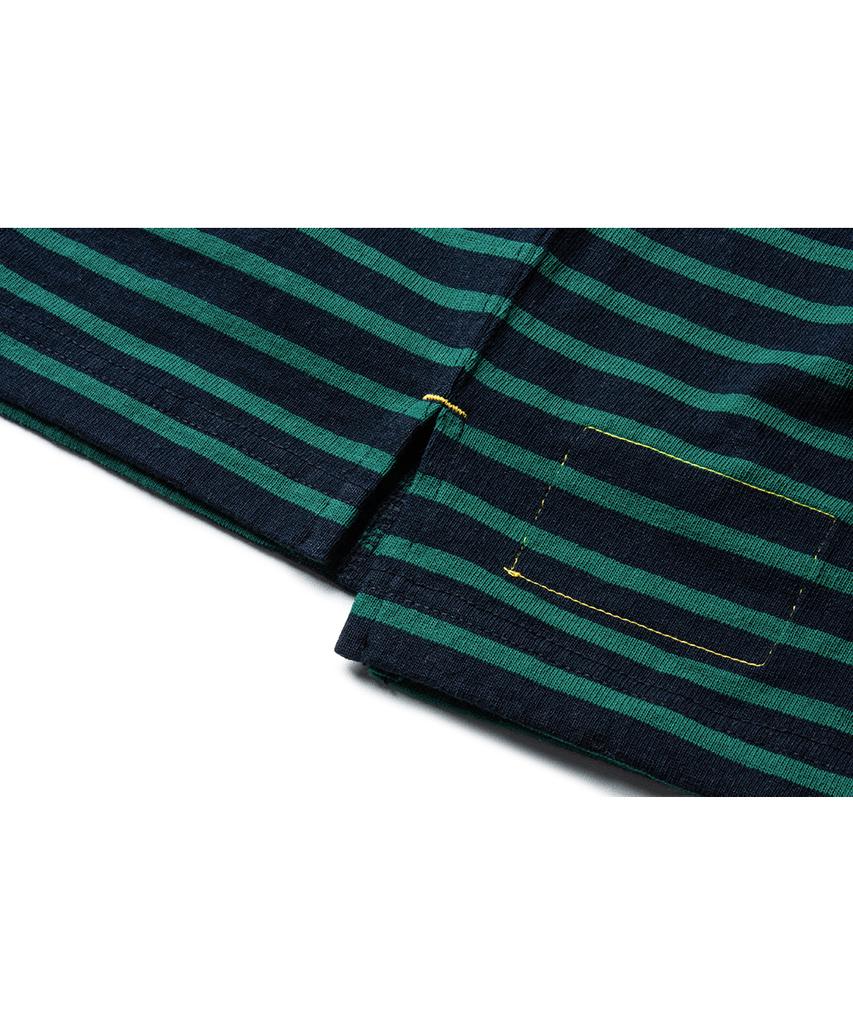 Deoleseukyu Classic Striped L/S Tee [Ink Navy]