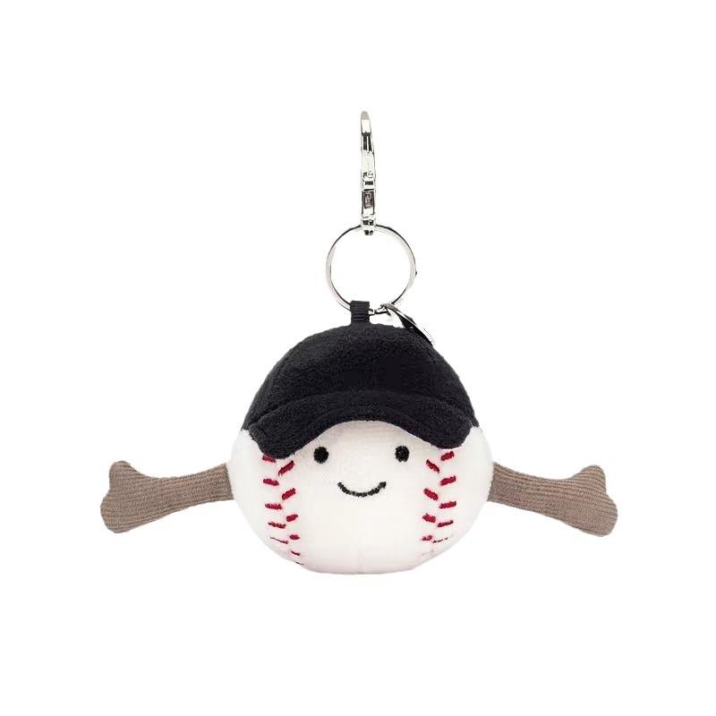 

Детский бейсбольный кулон-брелок игрушка для сумок для девочек 15 cm белый