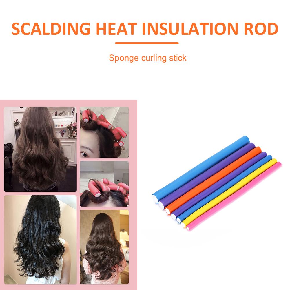 10 Pcs Hair Curlers Rollers Soft Rubber No Heat Hair Rods Rollers Heatless Flexible Curling Rods for Short Long Hair
