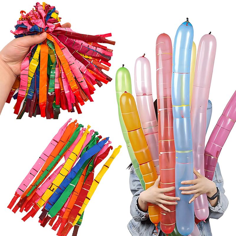 98pz Palloncino Razzo Giocattolo Volante Squeaking Colore Misto Giochi Attività all'Aperto Palloncino in Lattice Decorazione Festa di Matrimonio Festiva