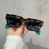 Small Concave Style Sunglasses Small Frame Retro Wide Leg Sunglasses Marble Patterned Temperament Sunglasses