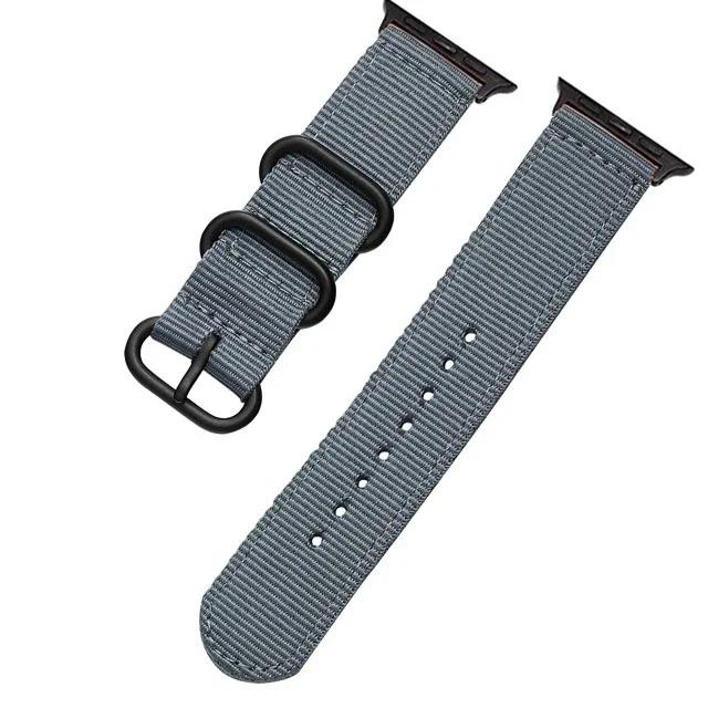 

Нейлоновый ремешок для Apple Watch band Ultra 2 44мм 46 40 45 41 42мм 49мм Спортивный браслет ремешок для часов iwatch series 10 9 8 7 6 5 4 SE 42 44 45 46 49MM серый
