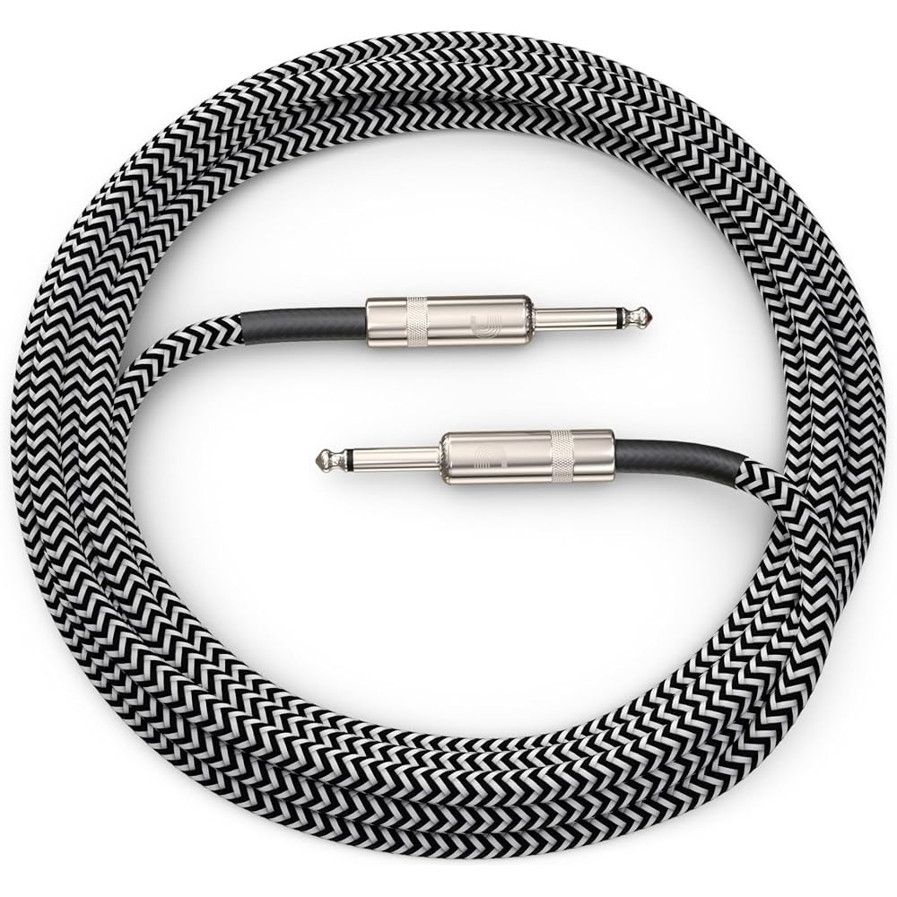 D'Addario Daddario Shield Cable (Guitar Shield) Custom Series Braided Instrument Cable Gray PW-BG...