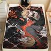 1PC Oshi No K Print Flannel Blanket, High Quality Comfortable for All Seasons, Home Decor, Warmth and Comfort, Perfect for Christmas Gifts