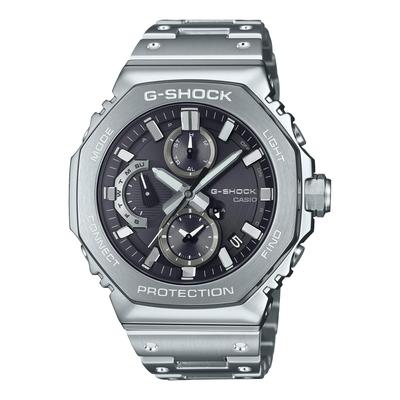 Casio Pánské hodinky G-Shock, celokovový chronograf, Bluetooth, solární, GMC-B2100D-1AJF, stříbrné, japonský model