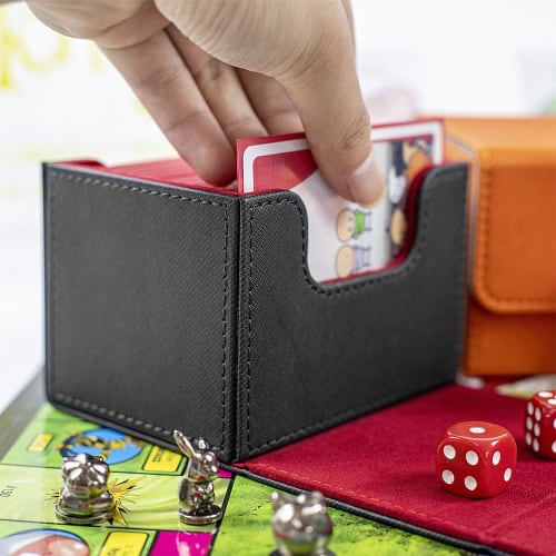 PU Leather Deck Case with Magnetic Closure, Horizontal Insertion, Holds 100+ Cards, Large Capacity, Sleeve Compatible, Compatible with Pok?mon, Duel M