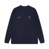 Unifarbenes eng anliegendes Langarm-Fußballshirt Herren Tops Dunkelblau DV5052-498