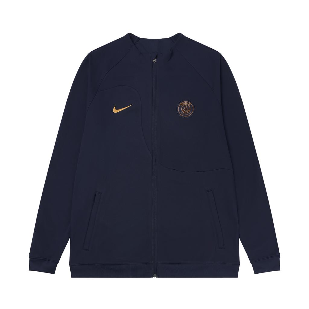 Nike Unifarbenes eng anliegendes Langarm-Fußballshirt Herren Tops Dunkelblau DV5052-498