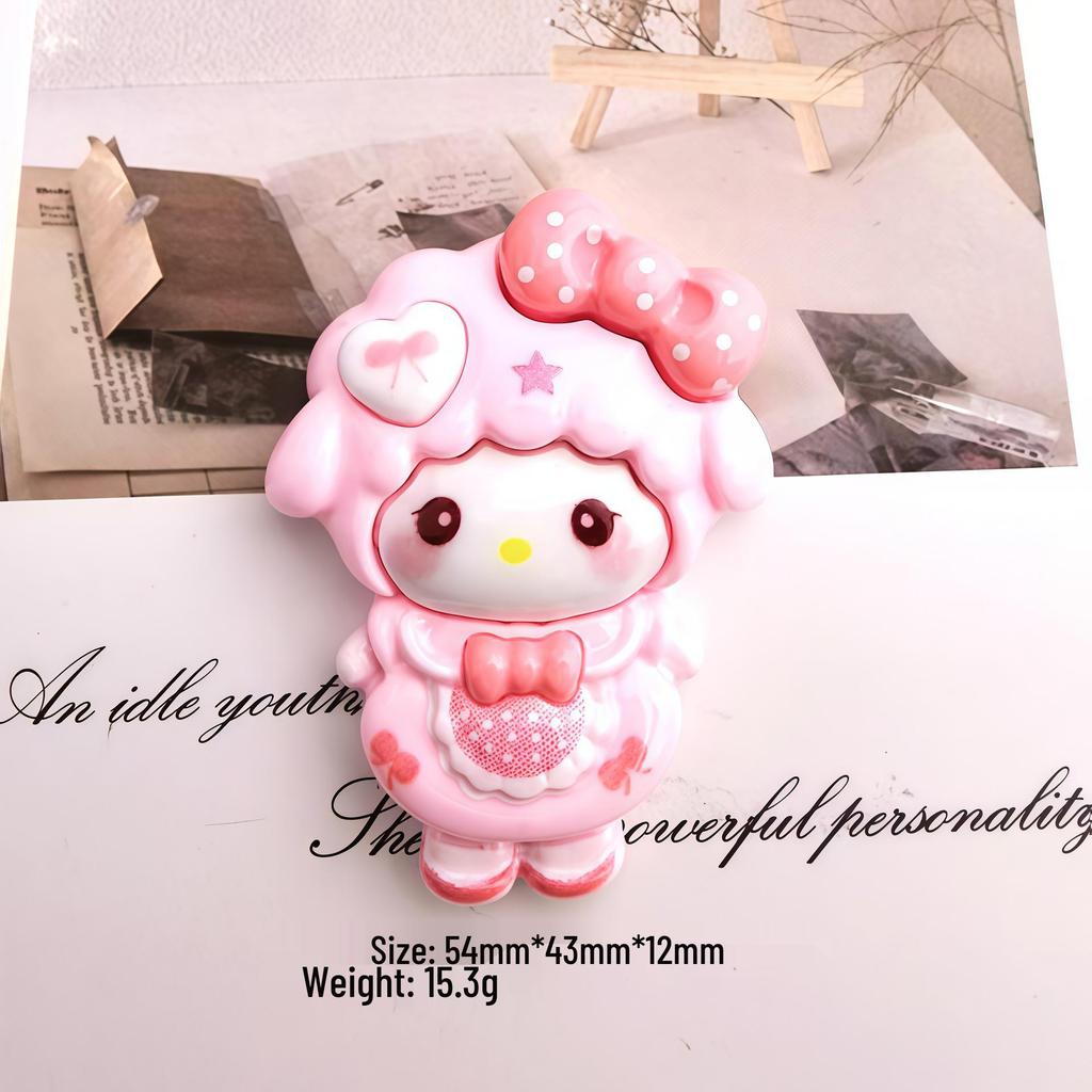 KT Sheep Cartoon Resin Accessories: Pink Cute Cream Glue for Phone Cases, Hair Clips, and Refrigerator Magnets.