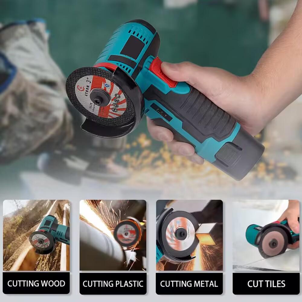 12V Rechargeable Mini Angle Grinder & Polisher, 3-Inch Lithium Battery