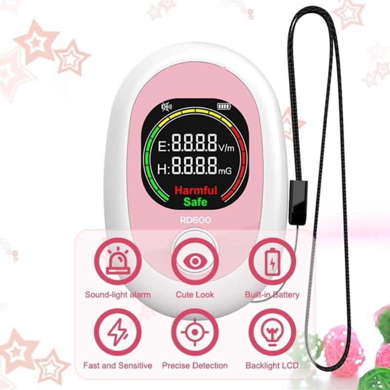RD600 EMF Meter Electromagnetic Radiation Detector Electric Field Tester Magnetics Field Radio Testing Sound Light Alarm