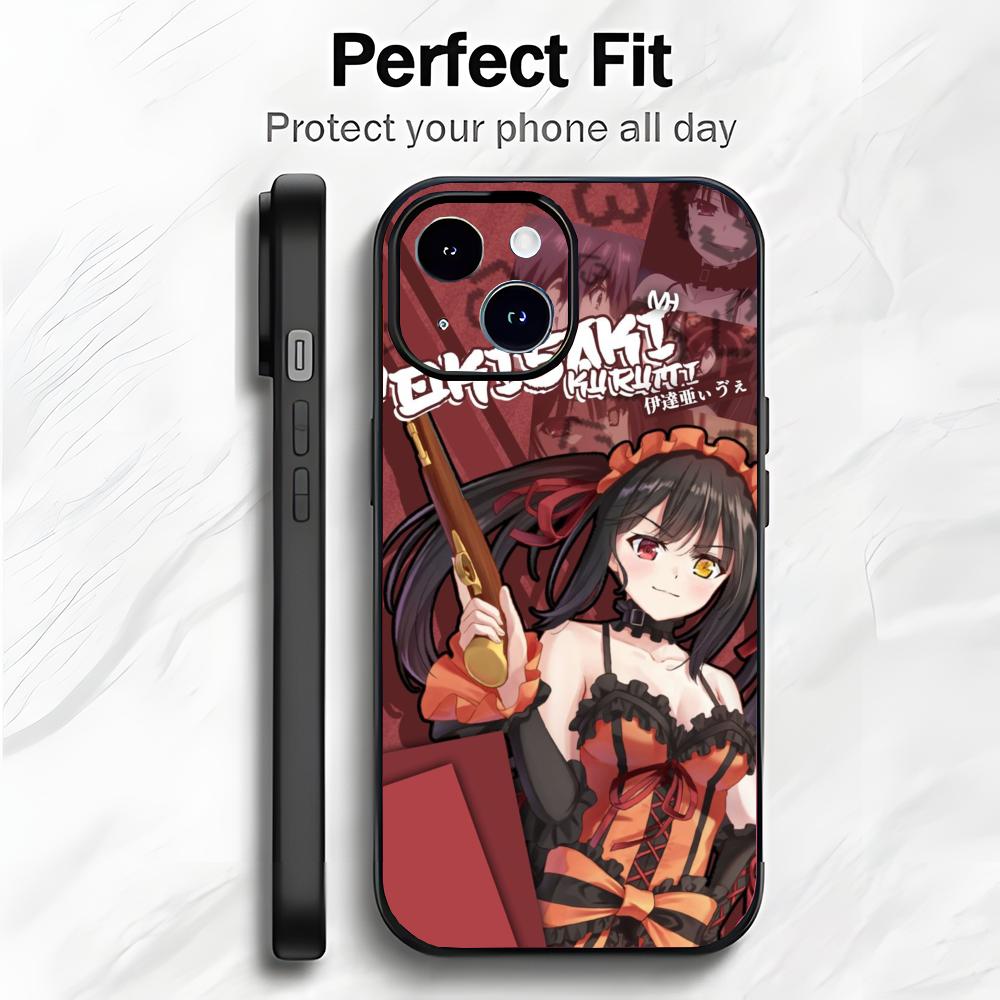Anime T-Tokisaki Kurumi D-Date A Live Phone Case Phone Case Soft Packaging Lightweight For iPhone17 16 15 14 13ProMax