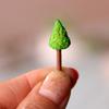 Yousheng 3 Pcs Mini Tree Figurines Miniature Fake Tree Micro Landscape Fairy Garden Ornament Tiny Artificial Greenery Tree Model for DIY Crafts