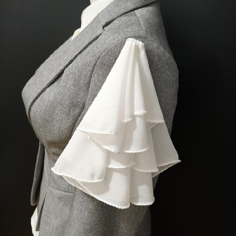 Women's Victorian Ruffled Chiffon Neck Ruff Fake Collar Layered Necktie Shirt Front For Performances Cosplay Costumes