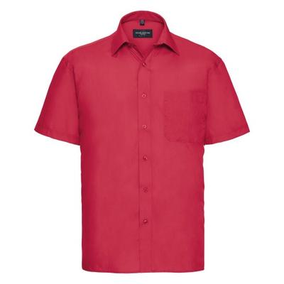Collection Mens Short Sleeve Poly-Cotton Easy Care Poplin Shirt