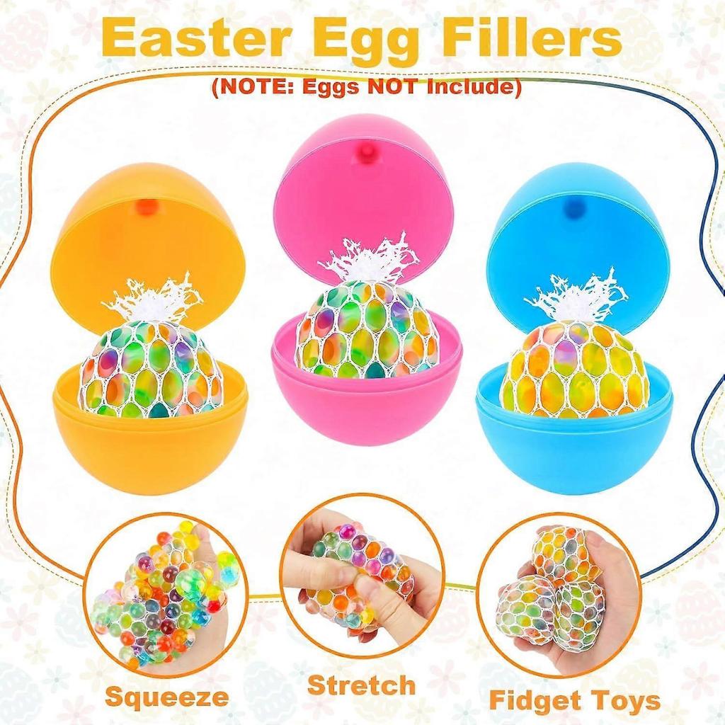 28Pack Stress Relief Balls for Easter Eggs Fillers, Fidget Toy Squeeze Sensory Squishy Balls for Easter Eggs Hunt Easter Basket Stuffers Party Favors 