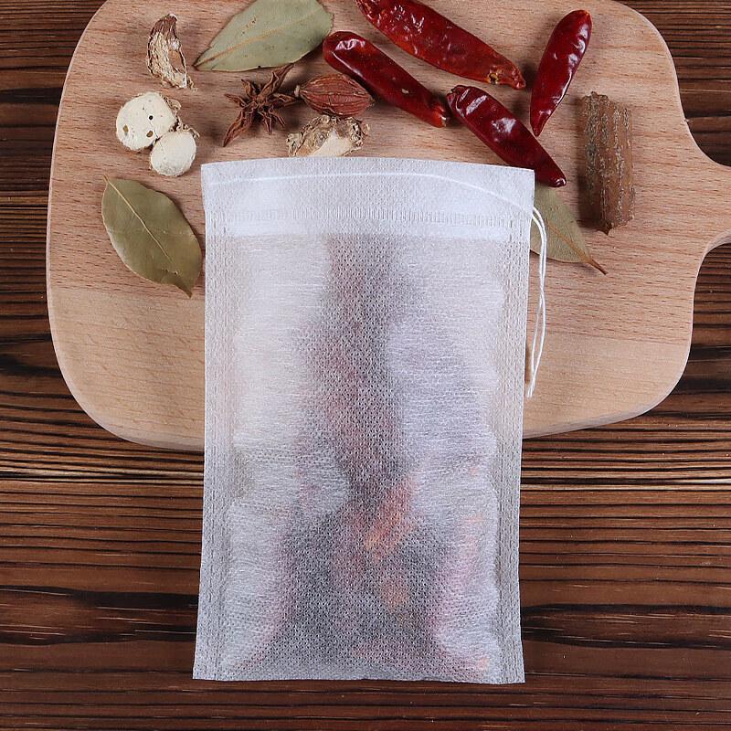 Disposable Non-Woven Drawstring Tea Bags & Herb Filter Pouches