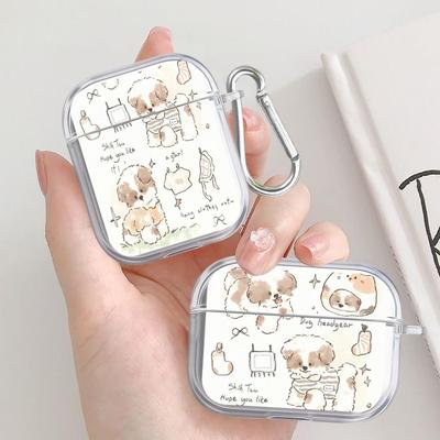 Clear Earphone Cases Cover Case For Airpods Pro 1 4 Pro3 Pro2 3 2 Cartoon Cute Cat Dog
