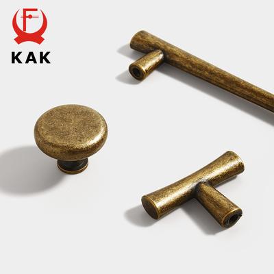 KAK Vintage Furniture Handles Antique Bronze Cabinet Knobs and Handles Zinc Alloy Handles for Wardrobe Drawer Bookcase Dresser