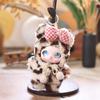 Ornaments Rabbit Plush Keychain Big Ear with Flower Bunny Plush Doll Pendant  Car Decor