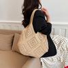 Fabric Hollow Out Large Capacity Shoulder Bags Contrast Color Women's Bags Commuting Versatile Crossbody Bags