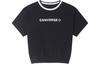 Crop Tops Women's Black Crew Neck Moderate 10024771-A05
