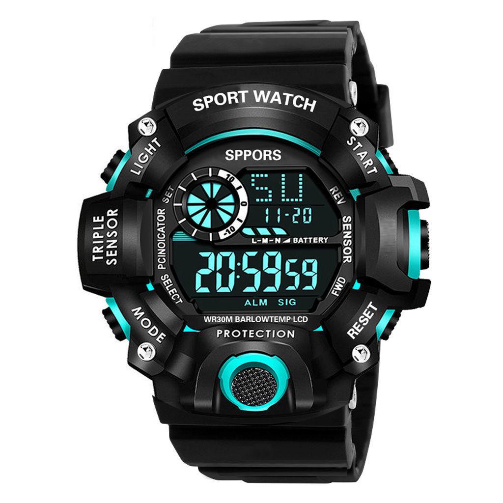 Multifunctional Waterproof Luminous Sport Watch for Junior and Senior Students
