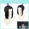 Magical Hairstyle Medieval Style Cosplay Wig For Men With Natural Black Color
