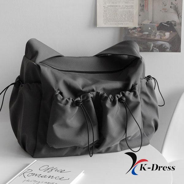 Big Cargo String Pocket Messenger Crossbody Bag (3 Colors)