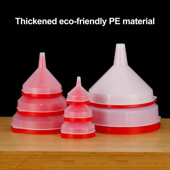 Plastic Funnel Set Food-Grade Large Mouth Liquid Transfer Funnels Oil Wine Pouring Funnels Kitchen