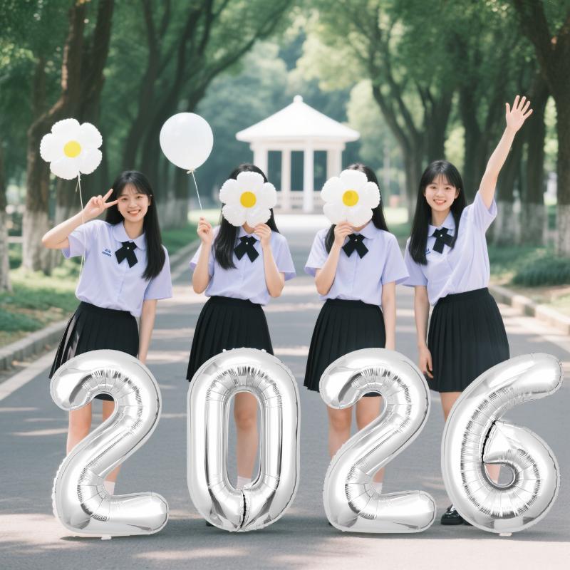 2026 Number Foil Balloons Happy New Year Eve Party Decoration Photo Booth Props Supplies Christmas Home Decor Navidad 2026
