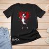 I Love Boston Terrier Funny Heart Valentine Gift T-Shirt Unisex T-shirt