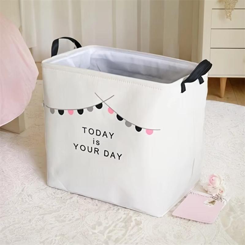Simple Cartoon Cotton Linen Storage Basket Bedroom Dirty Clothes Storage Basket Big Capacity Home Sundries Storage Basket