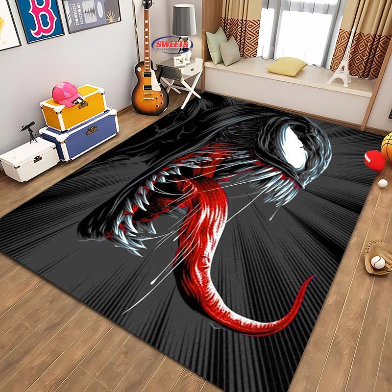 Neuankömmling V-VEN0M Teppich, Haushaltsartikel für Wohnzimmer und Schlafzimmer, Sofamatten für Kinderzimmer, Fußmatte Boden Anti-Rutsch Teppich, Geschenk